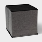 Короб стеллажный для хранения с крышкой «Офис», 25×25×25 см, цвет серый - Фото 5