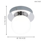 Светильник MOSAINO 3,3Вт LED хром 11x11x11,5 см - Фото 4