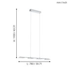 Светильник CARTAMA 4x4,5Вт LED хром 78x78x110см - Фото 3