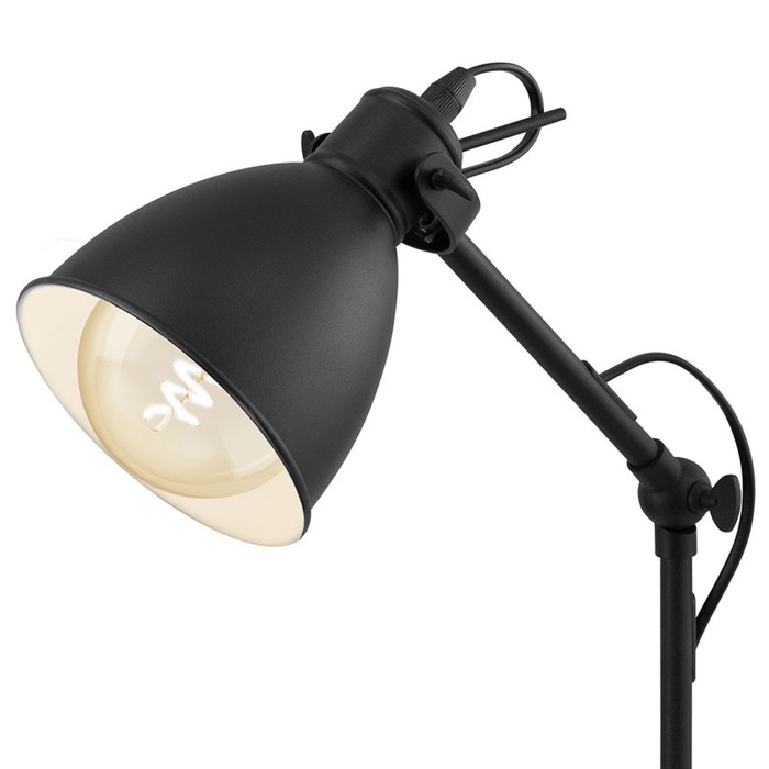 Настольная лампа Priddy 1x40Вт E27 чёрный 42,5см - фото 1906880161