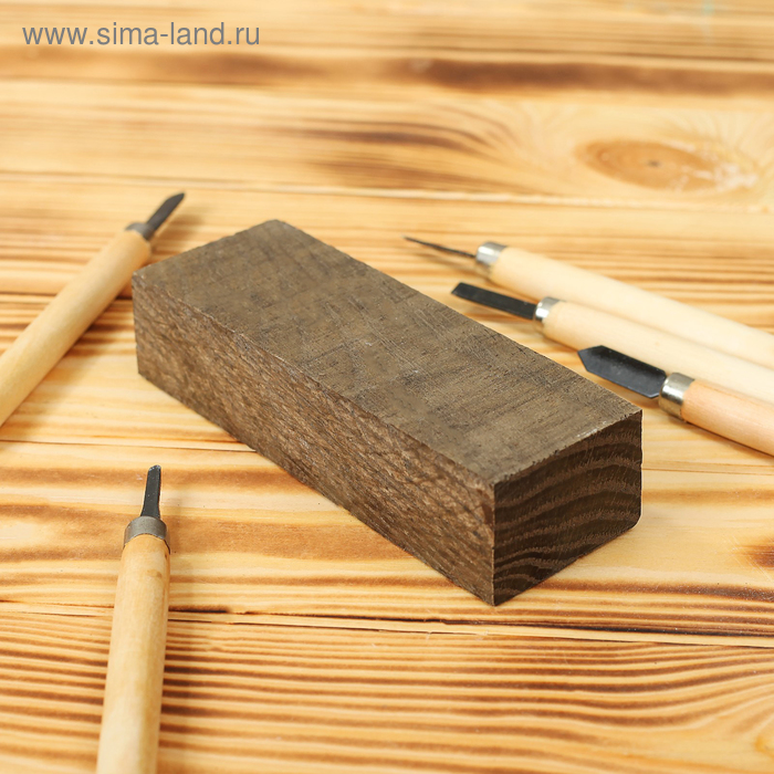 Брусок деревянный для творчества, морёный дуб, 130 х 45 х 30 мм - Фото 1