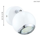 Светильник BIMEDA 1x2,5Вт LED белый 7x7 см - Фото 3