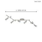 Светильник BUZZ-LED 6x2,5Вт LED никель 105x6,5см - Фото 3