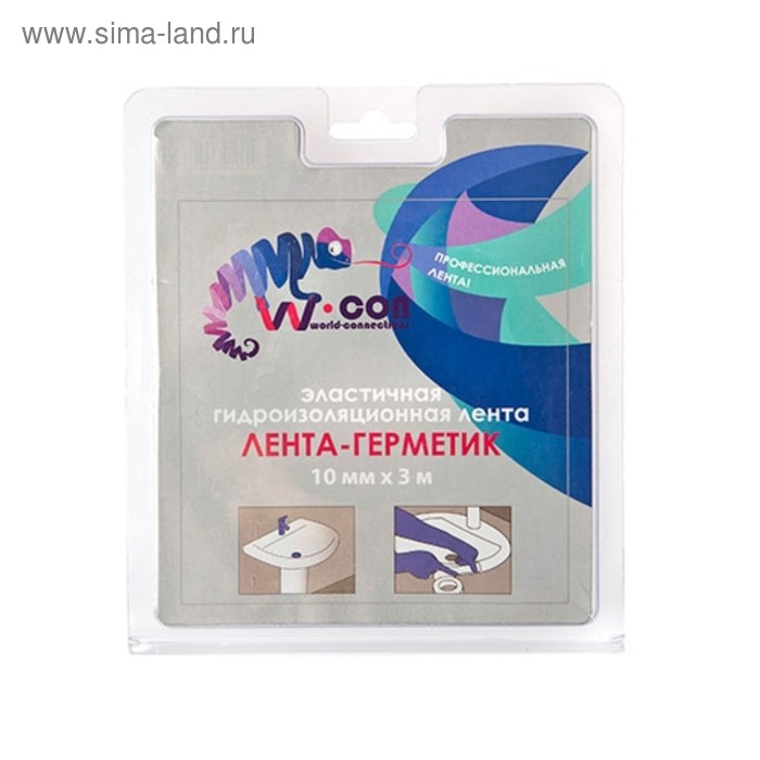 Эластичная гидроизоляционная лента W-CON Лента-герметик 10мм*3м, 1шт - Фото 1