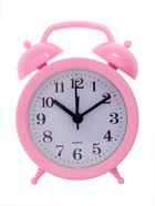 Часы-будильник настольные «Классика», дискретный ход, 12×8.5 см, 1хАА, розовые - Фото 1
