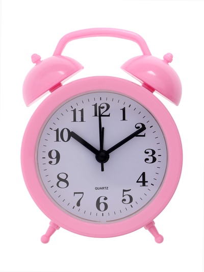 Часы-будильник настольные «Классика», дискретный ход, 12×8.5 см, 1хАА, розовые