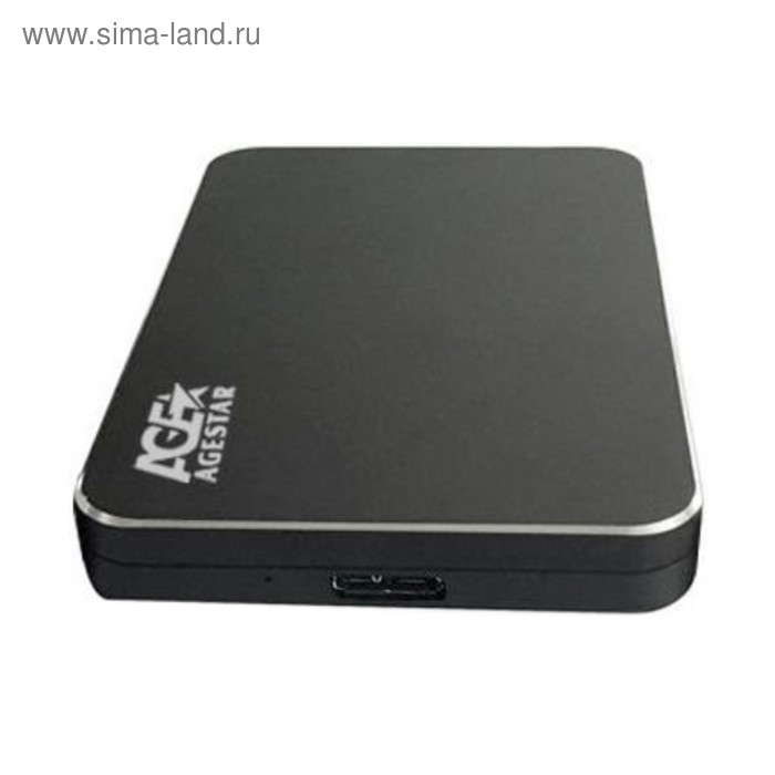 Внешний корпус для HDD AgeStar 31UB2A18 SATA алюминий черный 2.5" - Фото 1