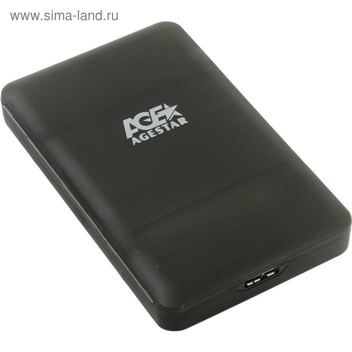 Внешний корпус для HDD/SSD AgeStar 31UBCP3 SATA пластик черный 2.5" - Фото 1