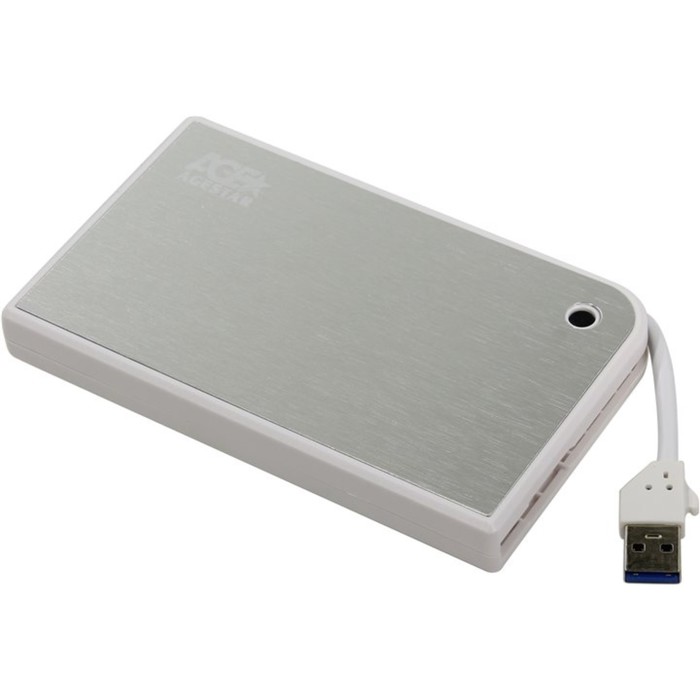 Внешний корпус для HDD/SSD AgeStar 3UB2A14 SATA II пластик/алюминий белый 2.5