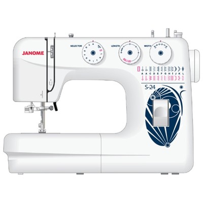 Швейная машина Janome S-24, 24 операций, обмёточная, потайная, эластичная строчка