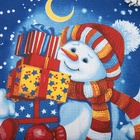 Кухонное полотенце «Доляна. Снеговик», 35×60 см, 100% хлопок, вафельное полотно 162 г/м² - Фото 4