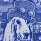 Полотенце махровое пестроткань жаккард 50x90, 4882, "Пёс - джентельмен", 420г/м, хл.100% - Фото 3
