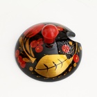 Солонка с крышкой «Ягодка», большая, 10×8 см, хохлома, дерево - Фото 4