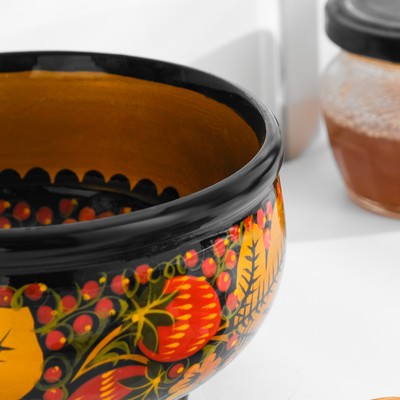 Салатник «Ягодка», 7×13 см, дерево хохлома