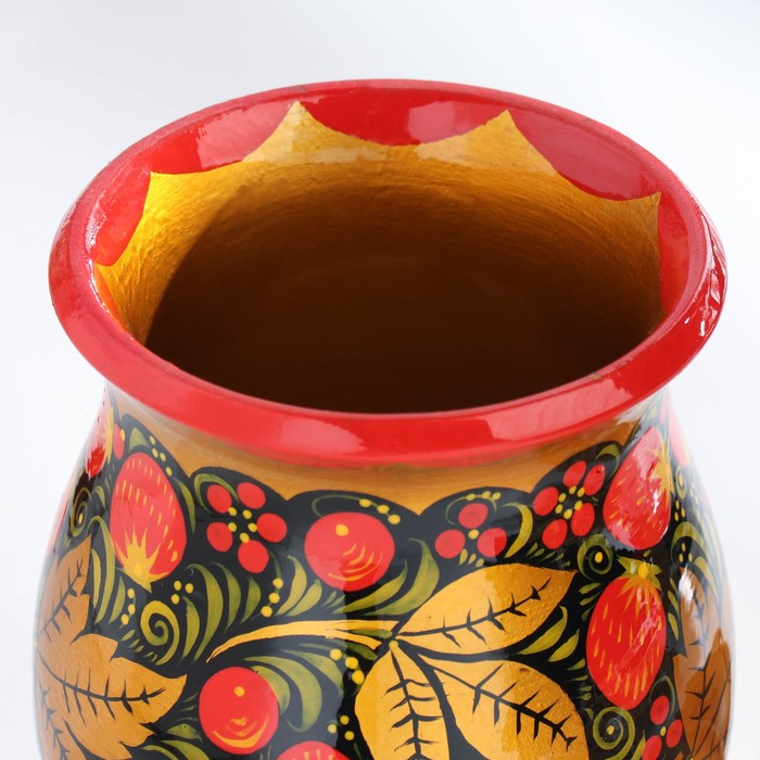 Набор «Хозяюшка», 6 ложек и ваза, 13×9 см, хохлома - фото 1899557671
