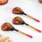 Набор посуды: «Хозяюшка», 6 ложек и ваза, 13×9 см, хохлома дерево - Фото 6