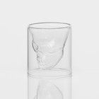 Стопка-шот с двойными стенками Magistro «Череп. Хэллоуин», 70 мл, 7×7 см, стекло - Фото 3