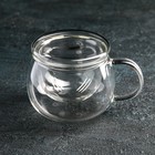 Кружка для заваривания «Лоран», 300 мл, 13×9×8.5 см, со стеклянным ситом, прозрачная - Фото 1