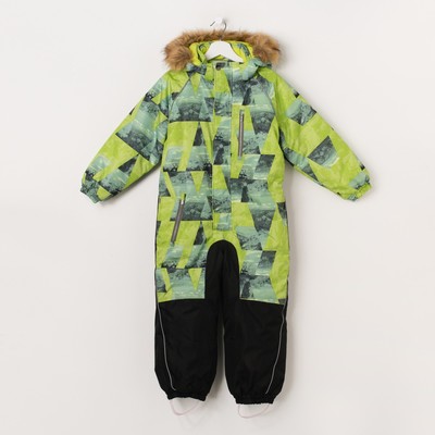 Комбинезон для мальчика "FENNO", рост 134 см, цвет лайм с принтом 72447