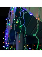Гирлянда «Бахрома» 4 × 0.6 м, IP44, белая нить, 180 LED, свечение мульти, 8 режимов, 220 В - Фото 8