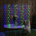 Гирлянда «Сеть» 2 × 1.5 м, IP44, УМС, прозрачная нить, 192 LED, свечение мульти, 220 В - фото 297945786