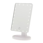 Зеркало Luazon KZ-06, подсветка, 26.5×16×12 см, 22 диода, сенсорная кнопка, белое - Фото 2