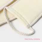 Мочалка-лента для тела массажная Доляна, 70×10 см, бежевая - Фото 3