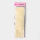 Мочалка-лента для тела массажная Доляна, 70×10 см, бежевая - Фото 6