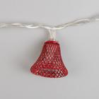 Гирлянда "Нить" 4 м с насадками "Колокольчик", IP20, прозрачная нить, 20 LED, свечение мульти, 8 режимов, 220 В - Фото 5