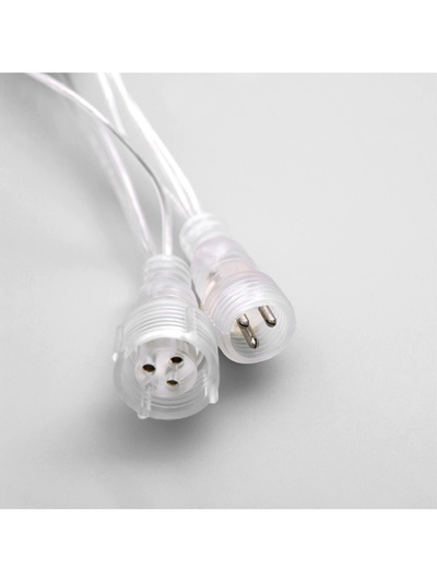 Гирлянда «Бахрома» 3×0.9 м, IP44, УМС, прозрачная нить, 232 LED, свечение синее, 220 В