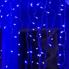 Гирлянда «Бахрома» 3 × 0.9 м, IP44, УМС, прозрачная нить, 232 LED, свечение синее, 220 В - Фото 3