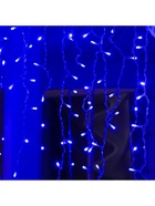 Гирлянда «Бахрома» 3 × 0.9 м, IP44, УМС, прозрачная нить, 232 LED, свечение синее, 220 В - Фото 8