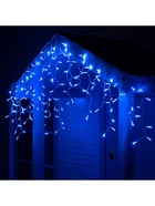Гирлянда "Бахрома" 3 х 0.6 м , IP65, УМС, белая нить каучук, 108 LED, свечение синее, 220 В 2361660 - фото 319918436