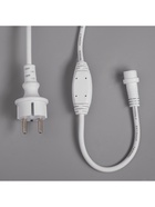 Гирлянда "Бахрома" 3 х 0.6 м , IP65, УМС, белая нить каучук, 108 LED, свечение синее, 220 В 2361660 - фото 319918437