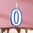 Свеча для торта «Цифра 0», 7 см, МИКС - Фото 1