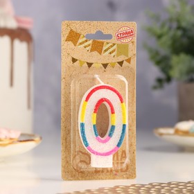 Свеча для торта «Цифра 0», 7 см (комплект 5 шт)