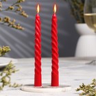 Набор свечей ароматических витых, 1.5×15 см, 2 шт., роза - Фото 1