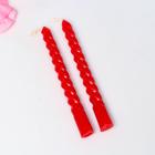 Набор свечей ароматических витых, 1.5×15 см, 2 шт., роза - Фото 3