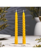 Набор свечей ароматических витых, 1.5×15 см, 2 шт., лимон - Фото 2