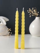Набор свечей ароматических витых, 1.5×15 см, 2 шт., лимон - Фото 2