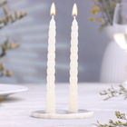 Набор свечей витых, 1,5х 15 см, 2 штуки, аромат ваниль - фото 5799593