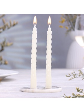 Набор свечей ароматических витых, 1.5?15 см, 2 шт., ваниль (комплект 3 шт)