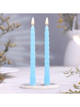 Набор свечей ароматических витых, 1.5?15 см, 2 шт., яблоко (комплект 3 шт)