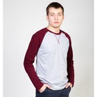 Джемпер мужской, размер 50, рост 176 см, цвет серый меланж, бордовый - Фото 1