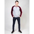 Джемпер мужской, размер 50, рост 176 см, цвет серый меланж, бордовый - Фото 2