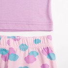 Пижама для девочки, рост 62 см, цвет светло-розовый, лиловый - Фото 6
