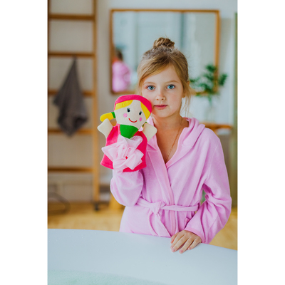 Мочалка-варежка детская для купания Доляна «Девочка»