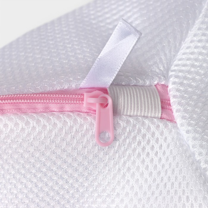Мешок для стирки нижнего белья Доляна, 20×20×20 см, трёхслойный, крупная сетка, цвет МИКС - фото 1895131005