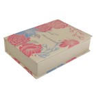 Шкатулка кожзам для украшений книга "Нарисованные цветы" 6х24,5х17,5 см - Фото 1