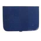 Шкатулка кожзам для украшений "Рептилия" синяя глянец 6х28,5х18,5 см - Фото 4